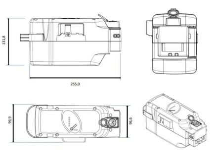 E-Bike Vision - EBV E-Bike Battery, kompatibel zu Panasonic 36 V Deluxe Sitzrohr