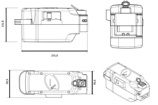 E-Bike Vision - EBV E-Bike Battery, kompatibel zu Panasonic 36 V Deluxe Sitzrohr