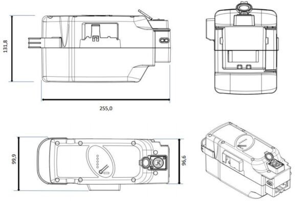 E-Bike Vision - EBV E-Bike Battery, kompatibel zu Panasonic 26 V Sitzrohr